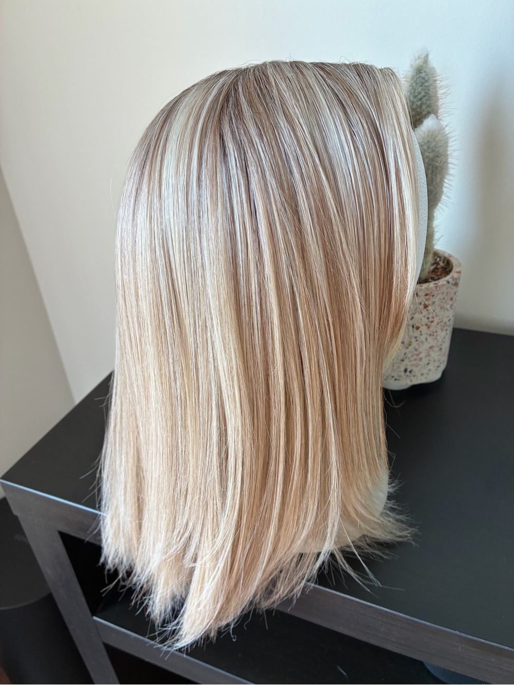 Belle Tress Calabasas wig in milkshake blonde